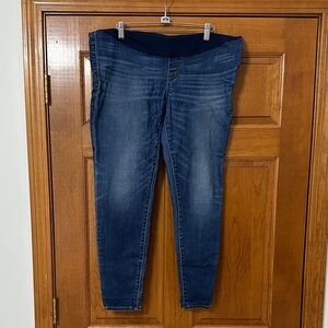 Madewell Dark Blue Skinny Maternity Jeans